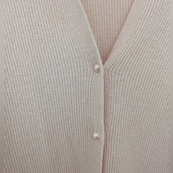 Elisabeth Williams by Blair Lambswool Angora Pink Button Down Sweater, size XL - Picture 10 of 13